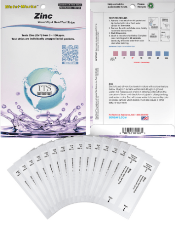 WaterWorks Zinc Test Strips in Foil Packets – 30 Tests | ITS-480126 ...